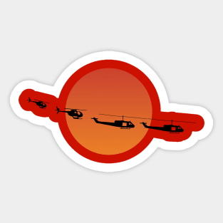 Apocalypse Now Helicopters Illustration Sticker
